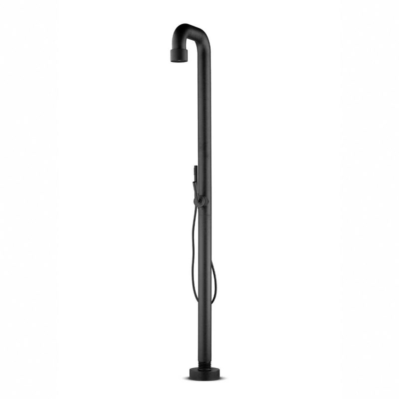 JEE-O Soho 02 Duş Kolonu, El Duşlu, Paslanmaz Çelik, Hammercoated-black