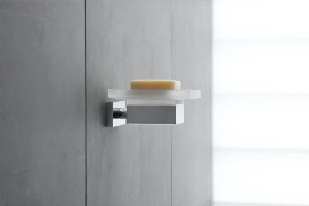 Duravit Karree Sabunluk Cam Duvara Monte, Krom